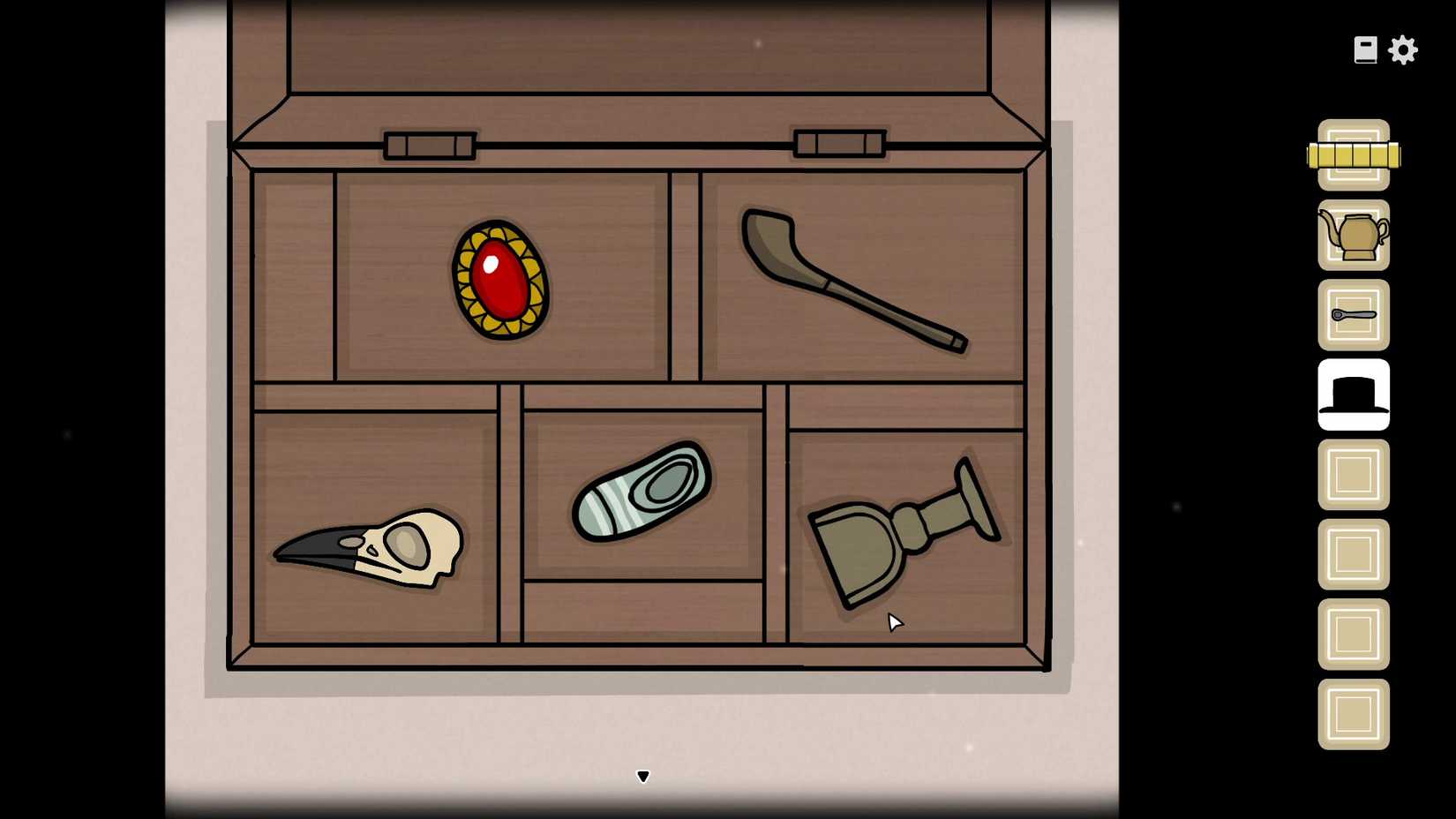 The small organizer sorted in Servant of the Lake.