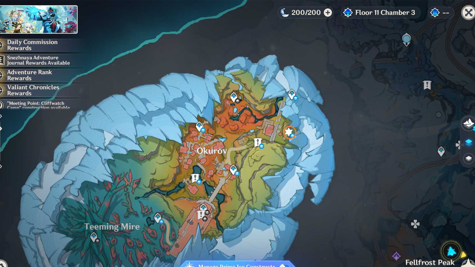 Snezhnaya Shrine of Depths Location 3 In Genshin Impact