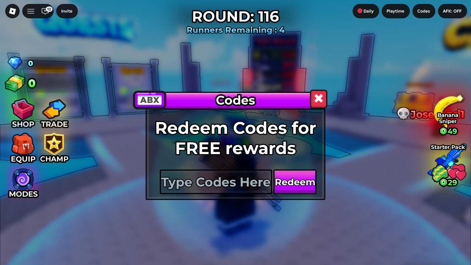 Snipers Vs Runners Codes