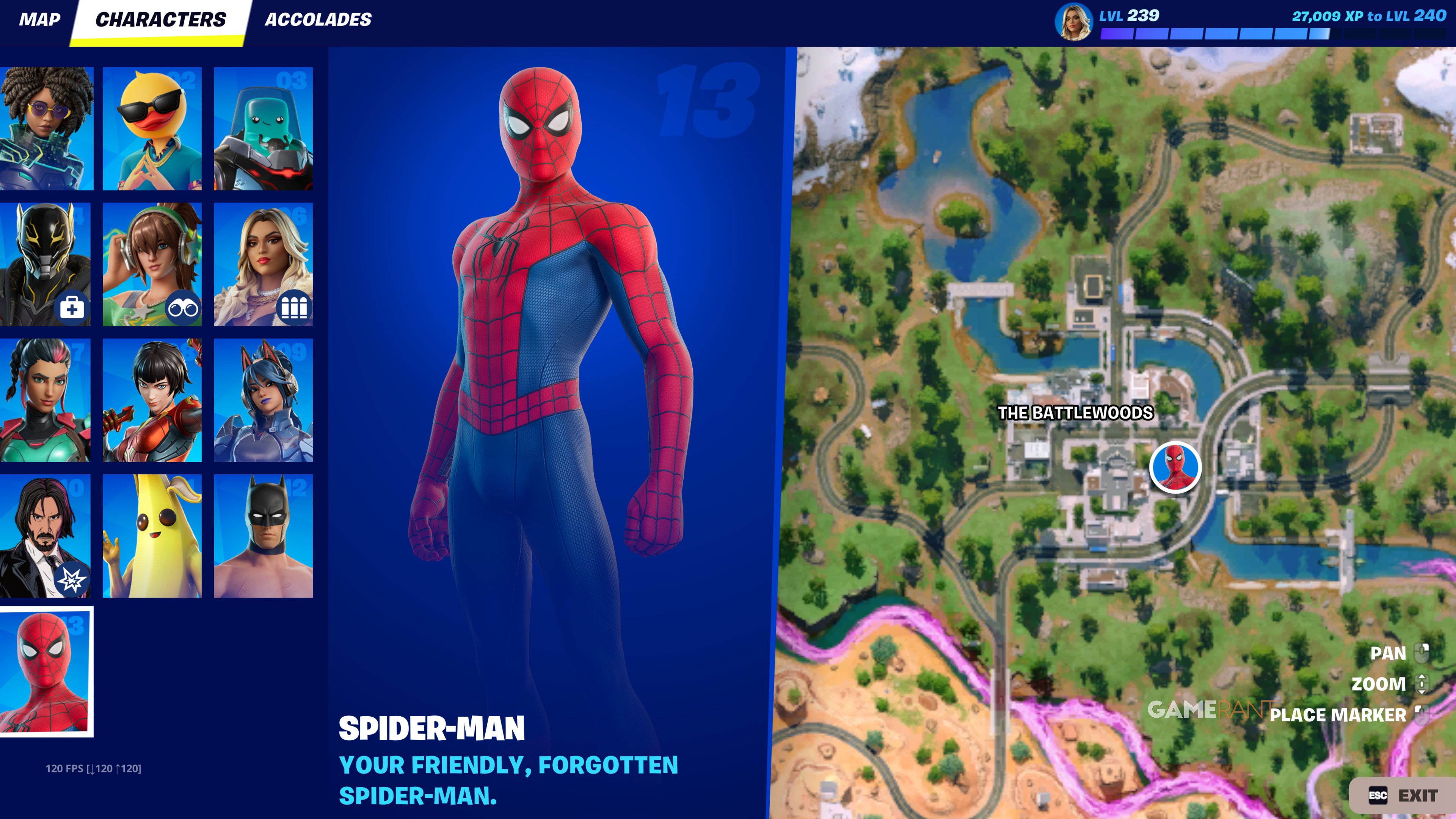 Spider-Man NPC Location in Fortnite