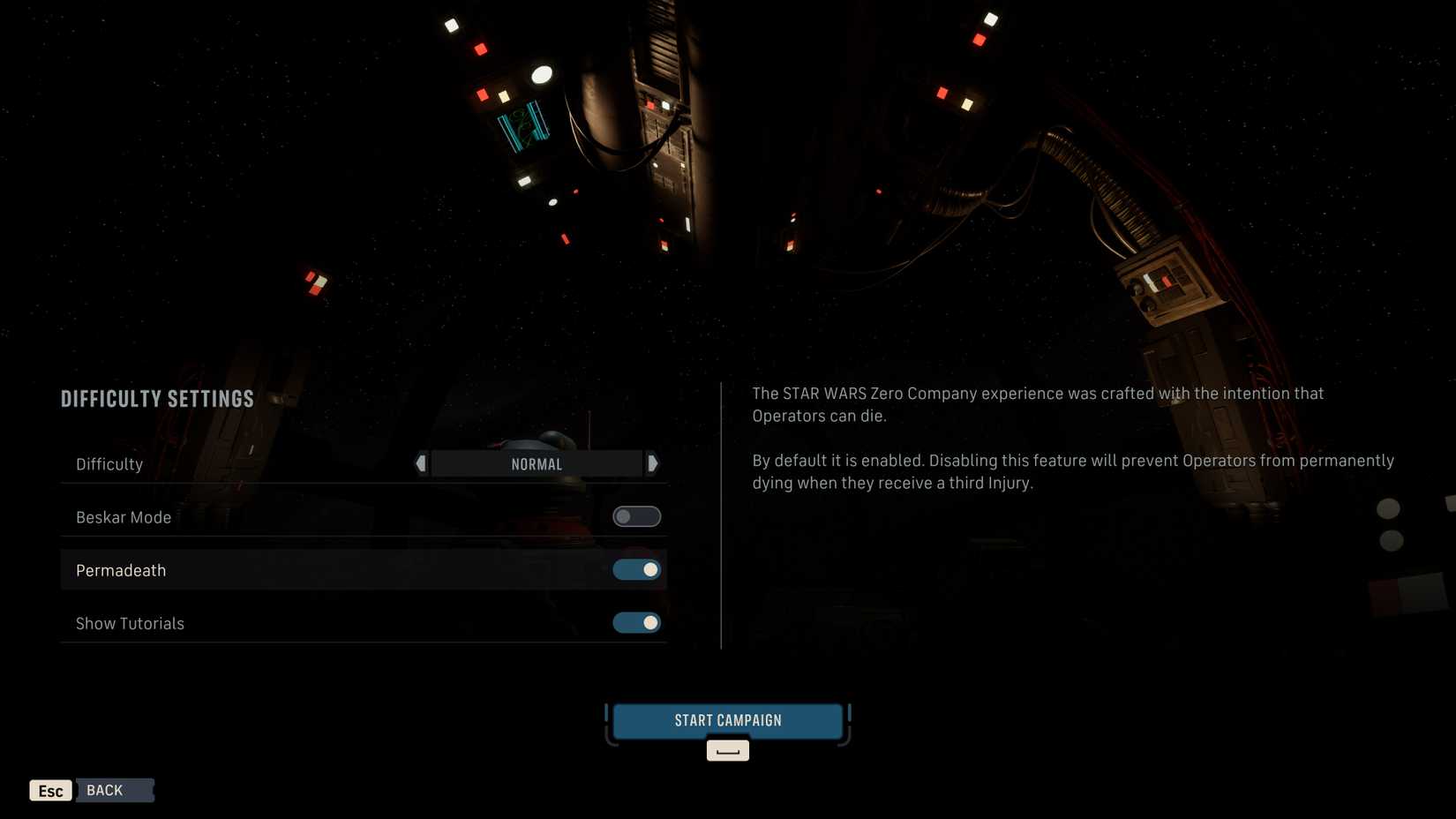 Star Wars Zero Company - Permadeath Explainer