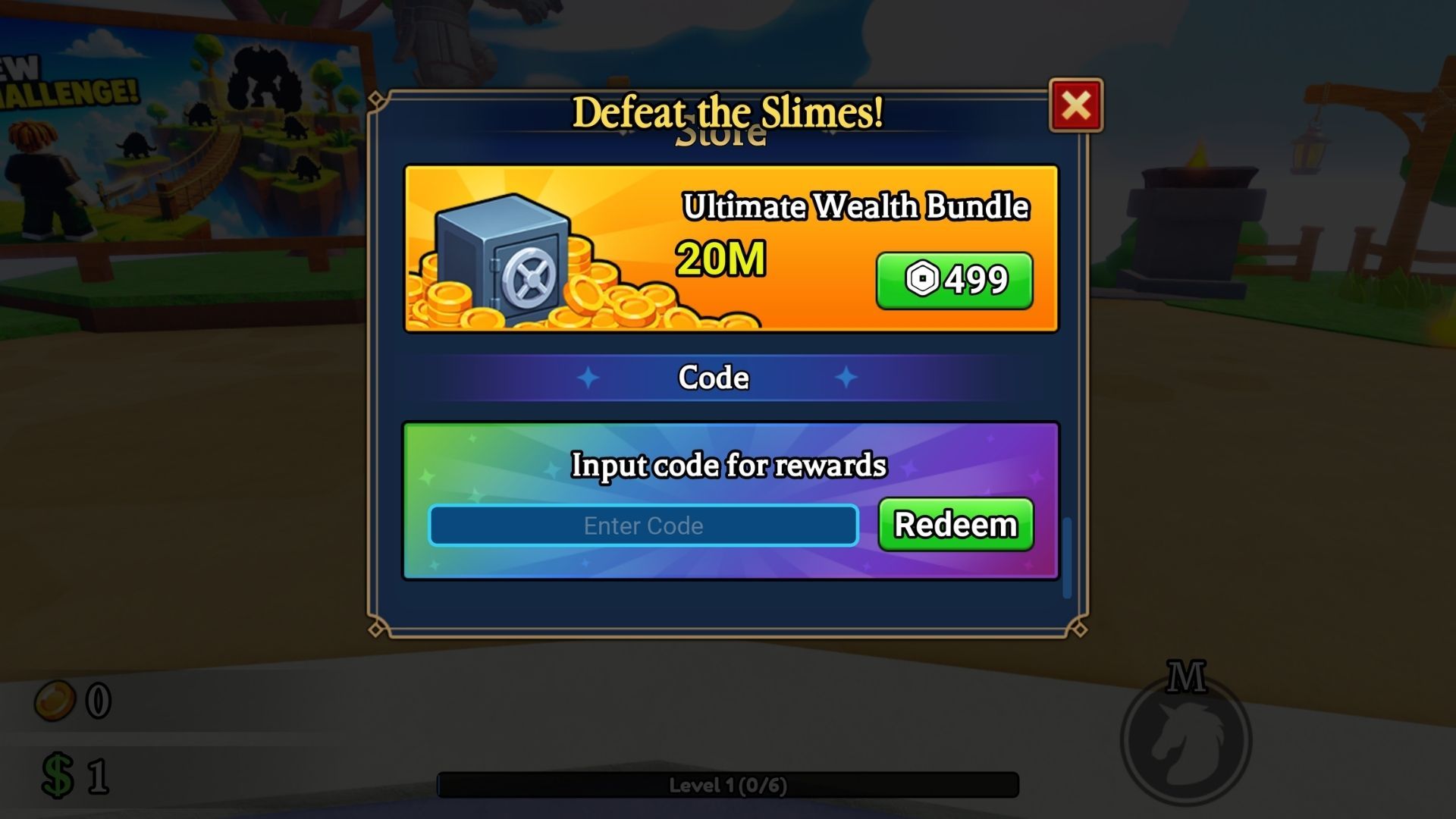 Sword Hunter the codes tab
