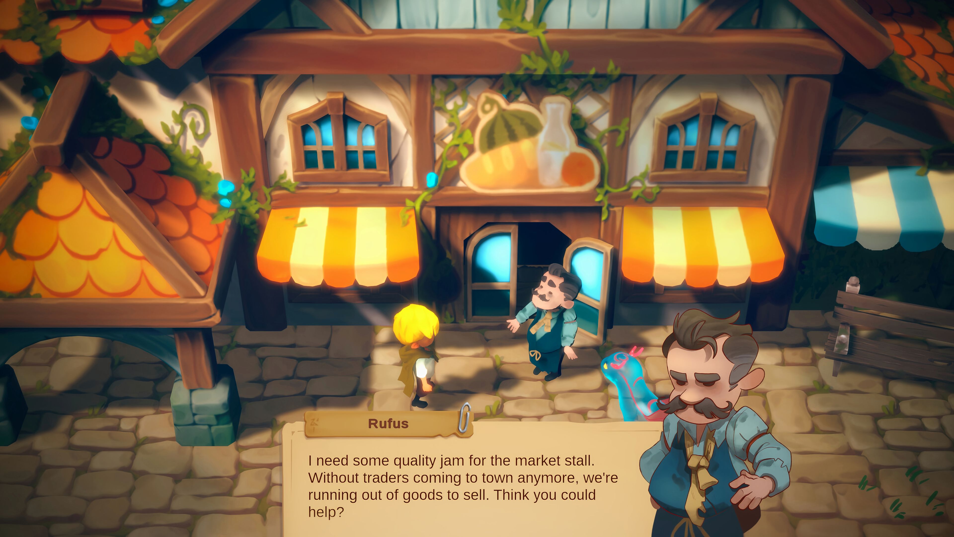 Talking to Rufus in Dragon Shelter