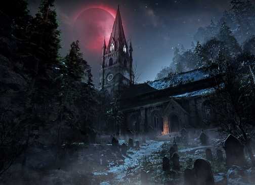 the duskbloods - spooky church