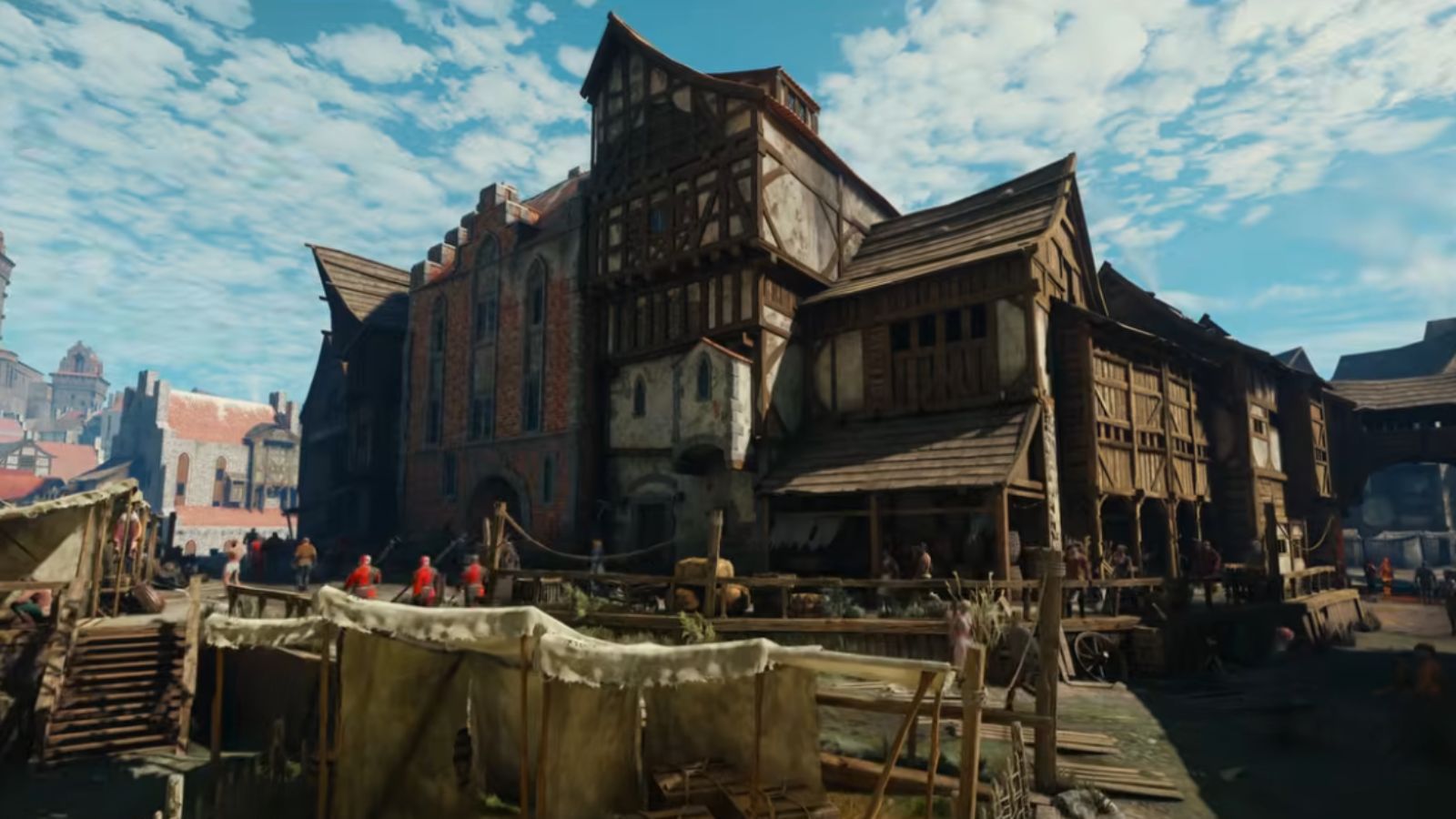 The Witcher 3 Remastered city exterior