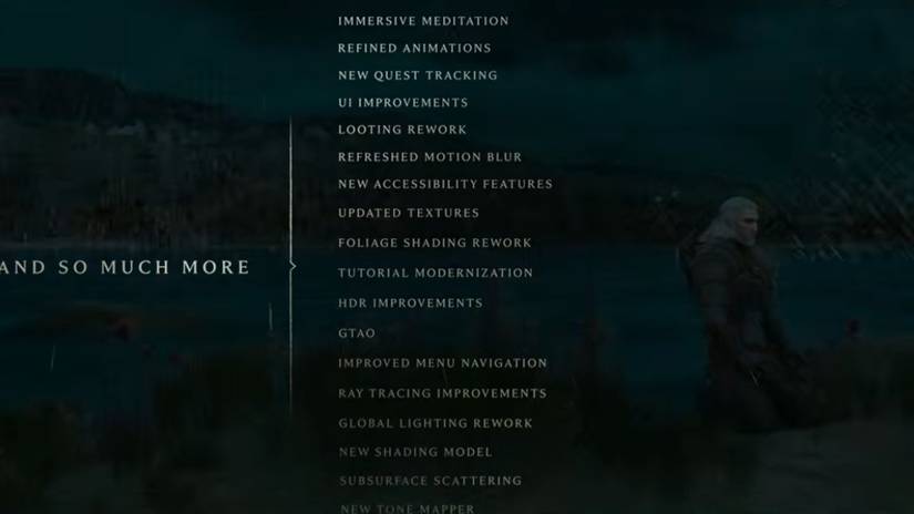 The Witcher 3 Remastered list of changes