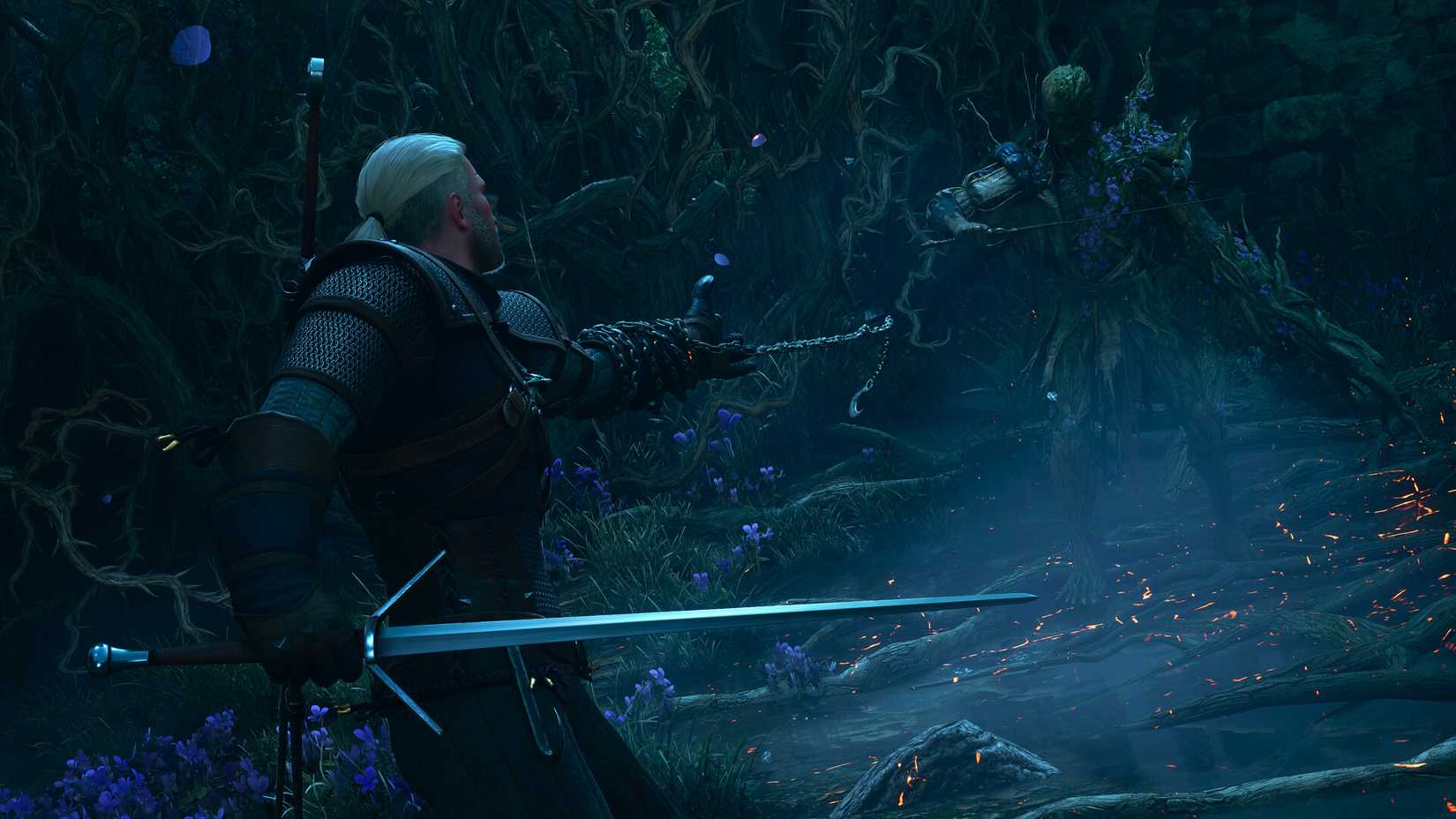The witcher 3 songs of the past geralt fighting