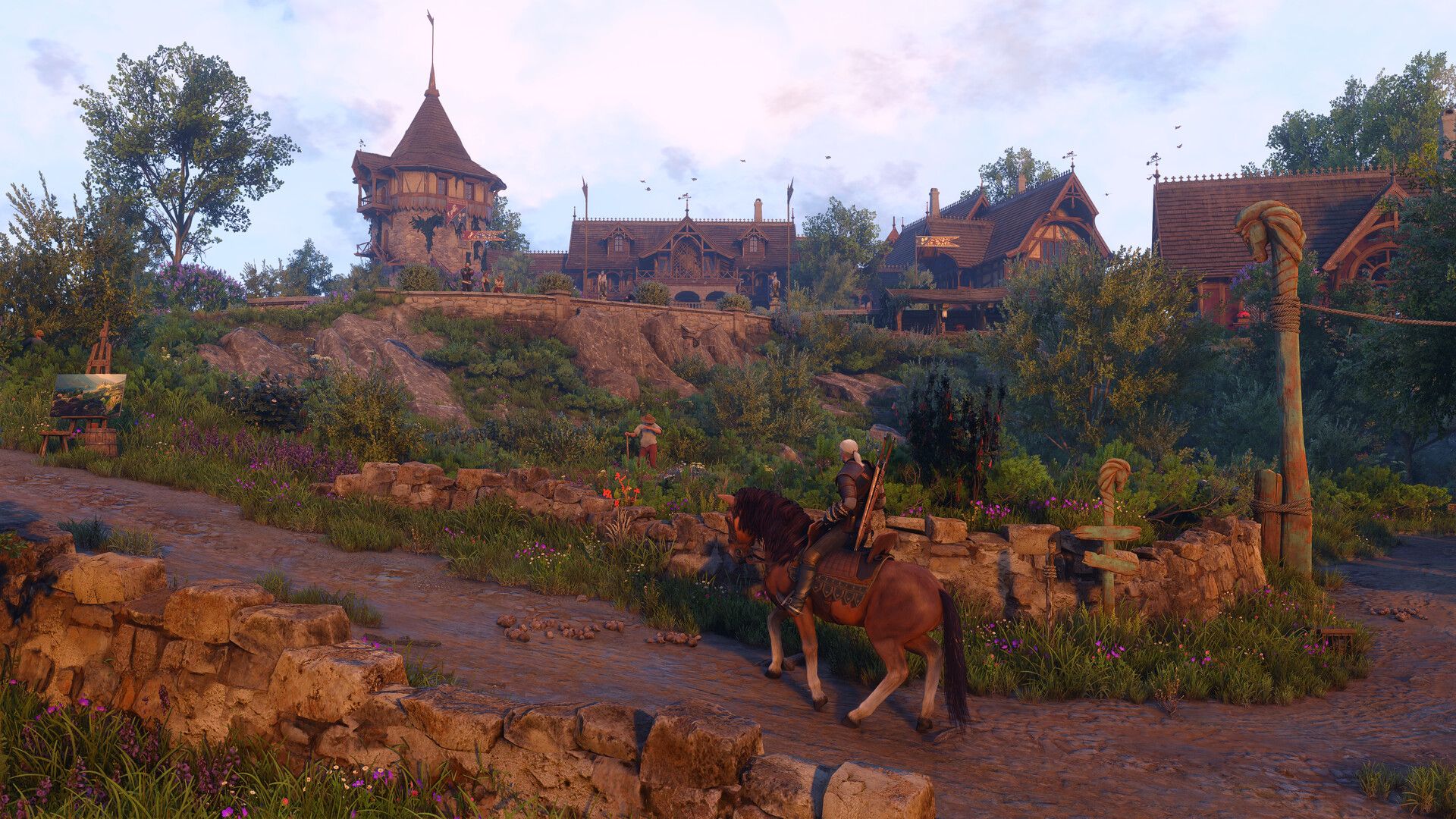 The witcher 3 songs of the past geralt riding a horse