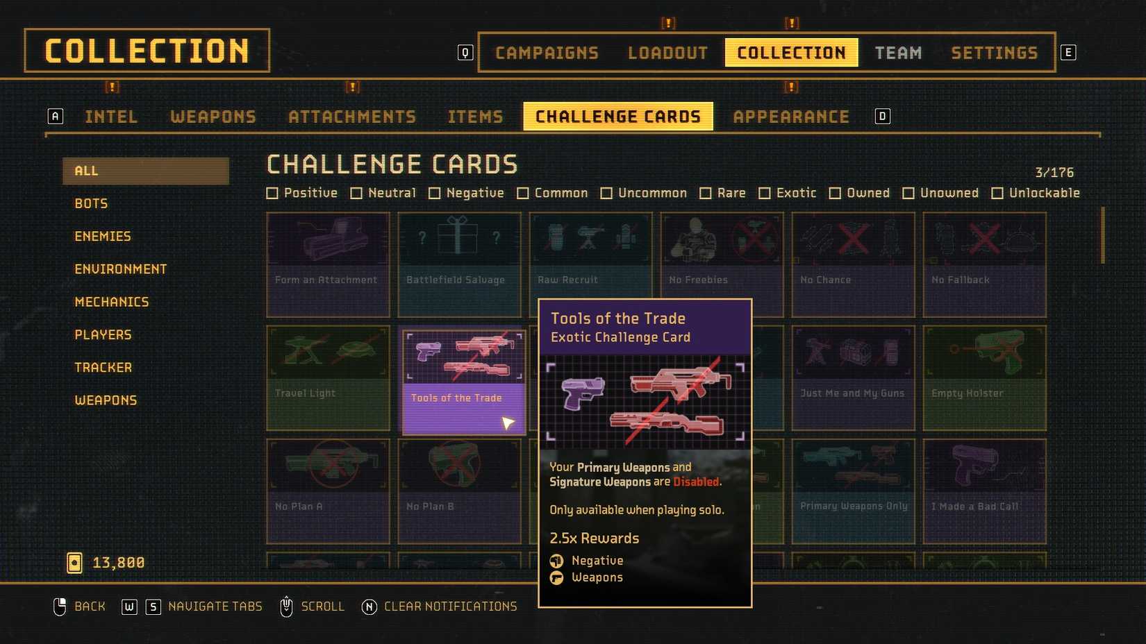 Tools of the Trade Challenge Card - Aliens Fireteam Elite 2
