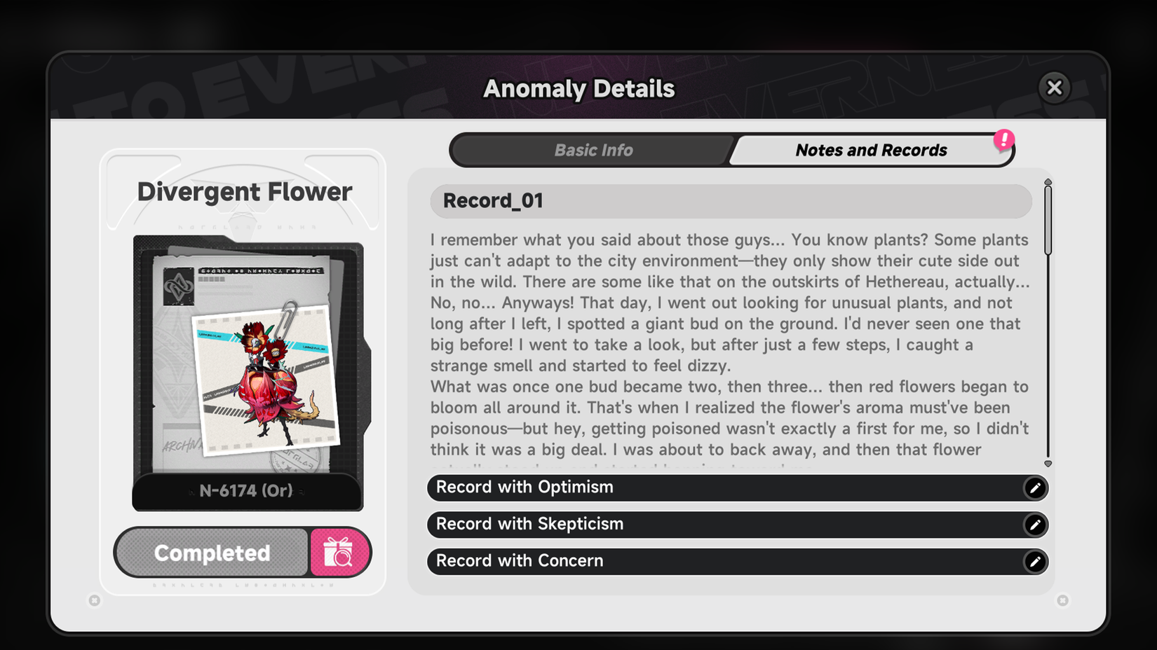 Twin Blooms Anomaly Commission Information