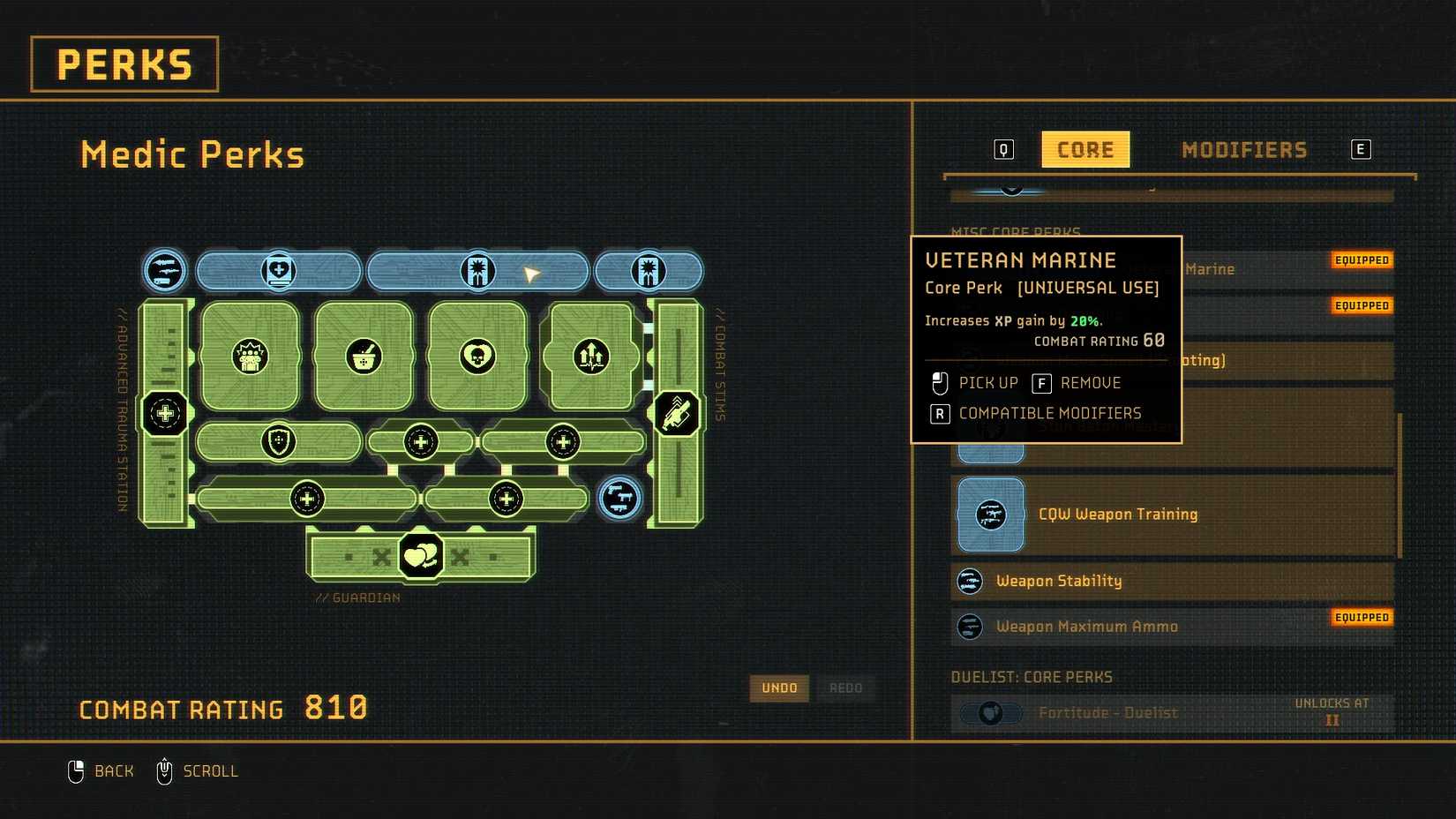 Veteran Marine Perk - Aliens Fireteam Elite 2