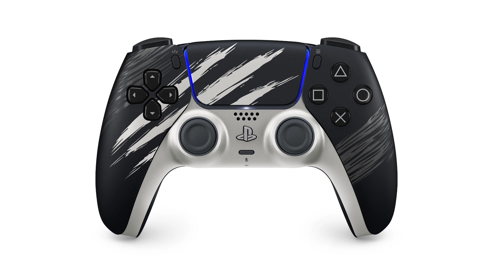 Wolverine PS5 Adamantium DualSense on white background