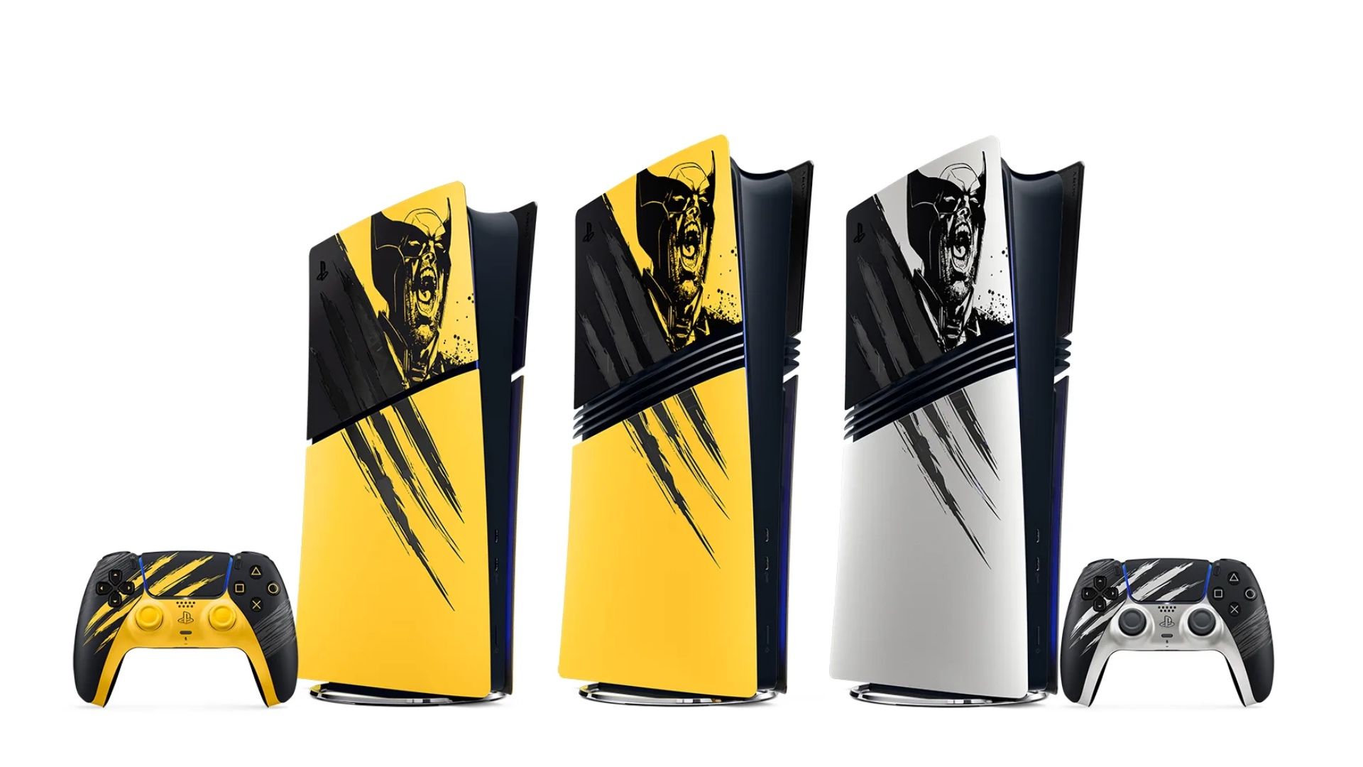 Wolverine PS5 Console Bundles and Covers on a white background