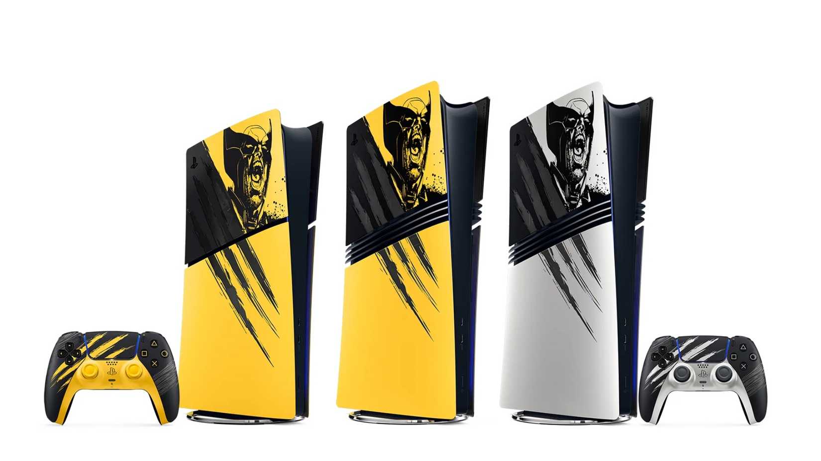 Wolverine PS5 Console Bundles and Covers on a white background