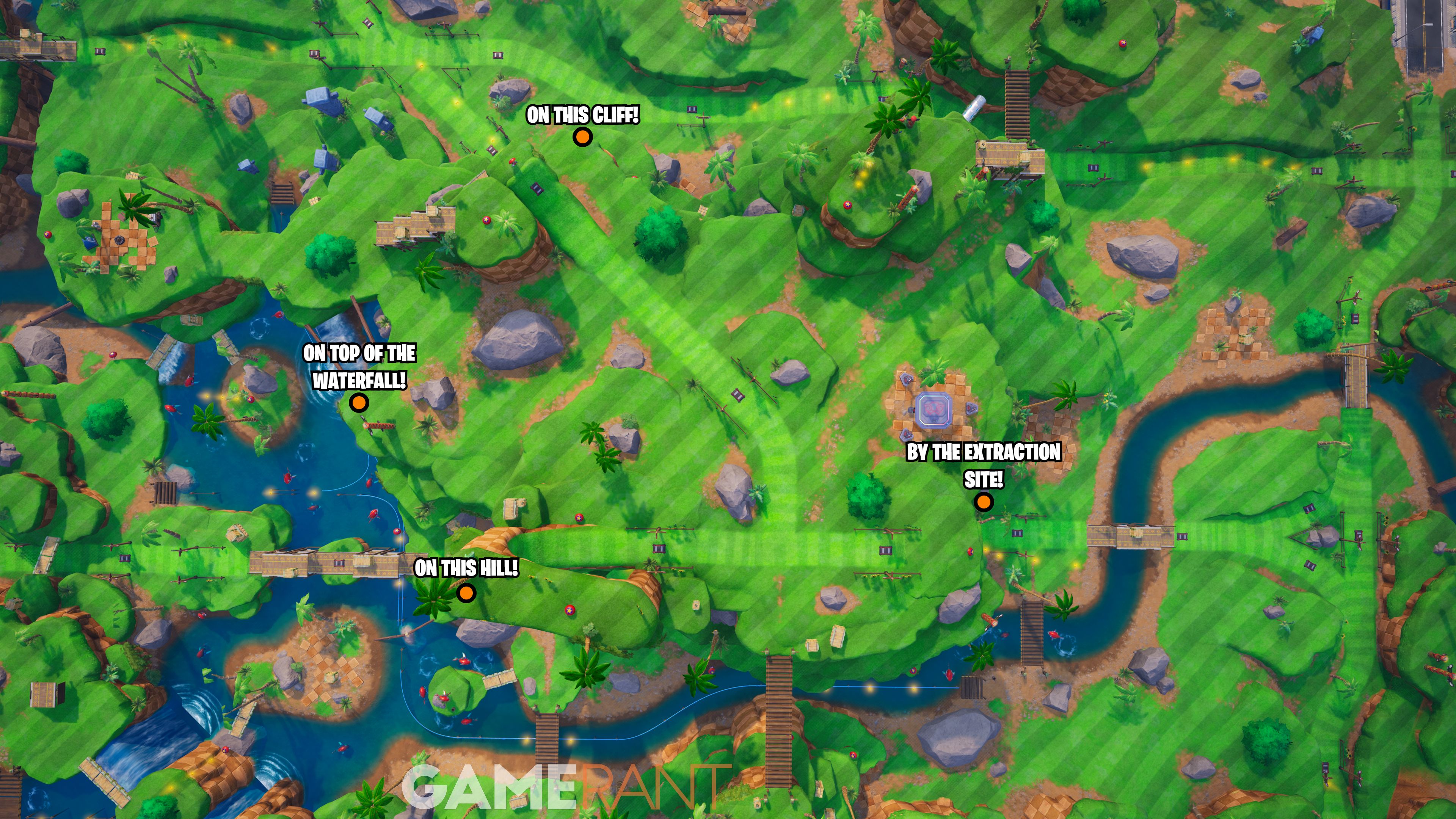 Wrixel Drift's Part Locations (Green Hill Zone) - Fortnite - Map
