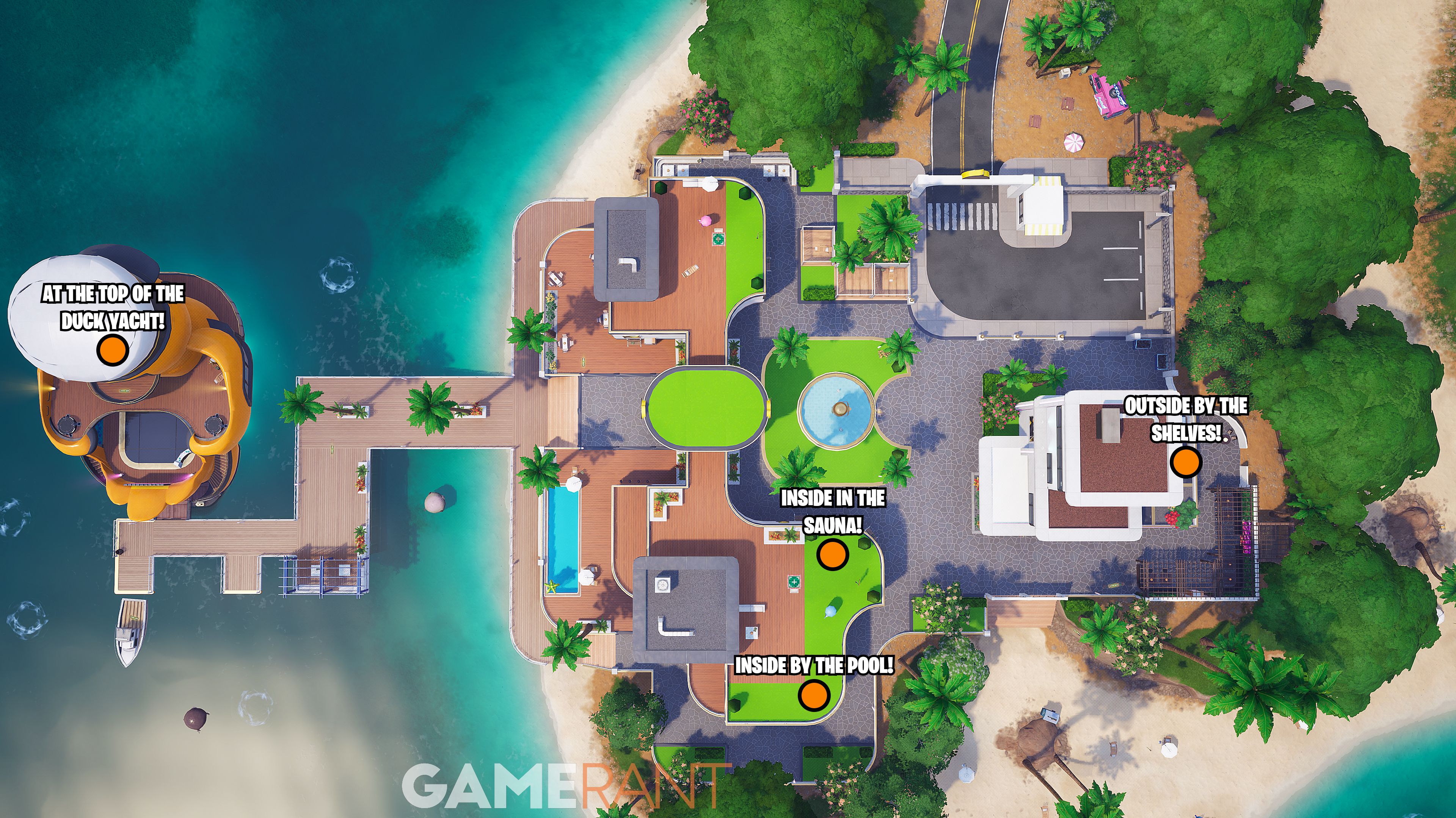 Wrixel Luxe's Part Locations (Cluster Coast) - Fortnite - Map-1