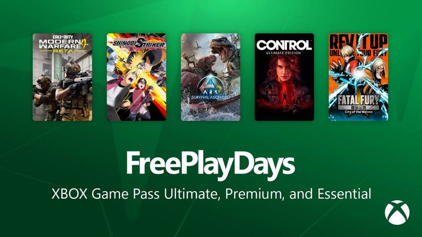 xbox free play days games