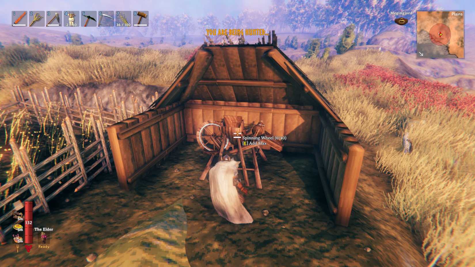 Valheim Spinning Wheel making Flax