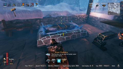 Valheim placing a Frost Foundry