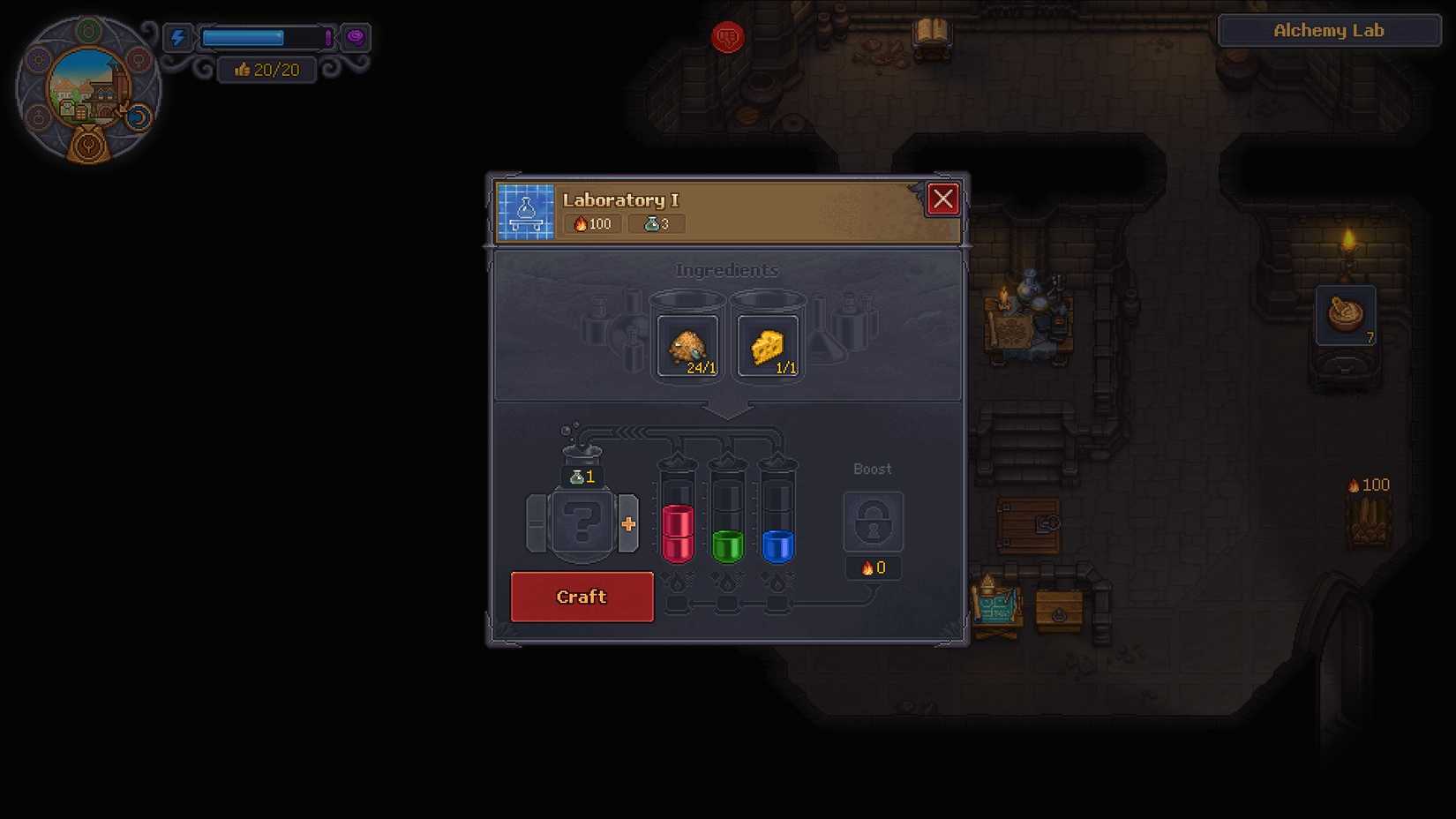 Graveyard Keeper 2 laboratory alchemy screen