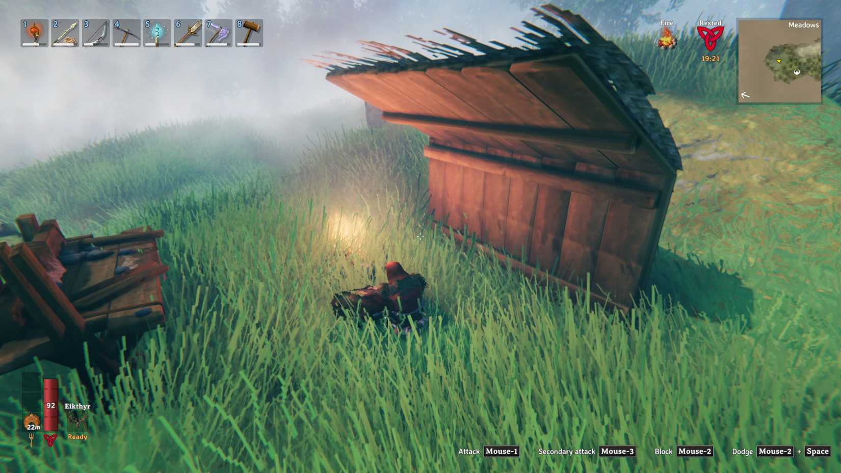 Valheim makeshift field camp