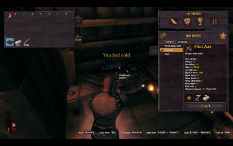 Valheim Workbench crafting