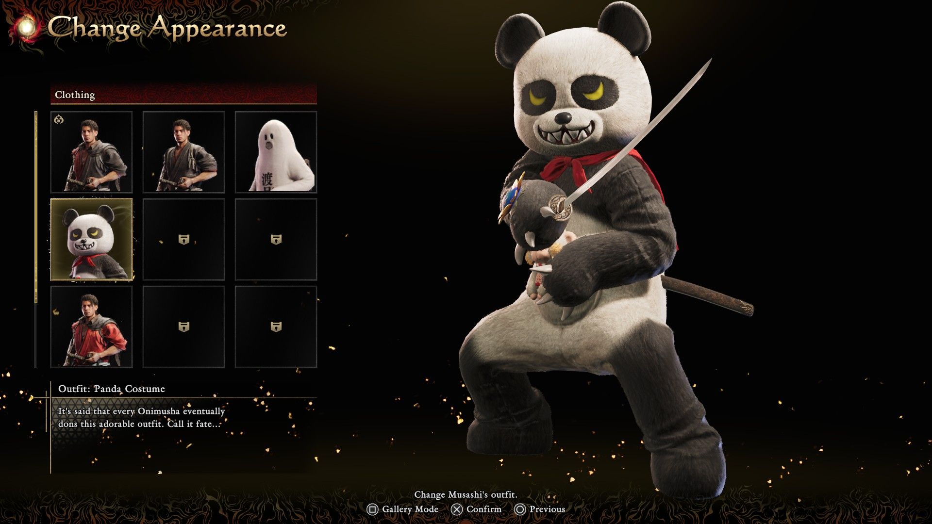 Onimusha Way of the Sword Panda Costume