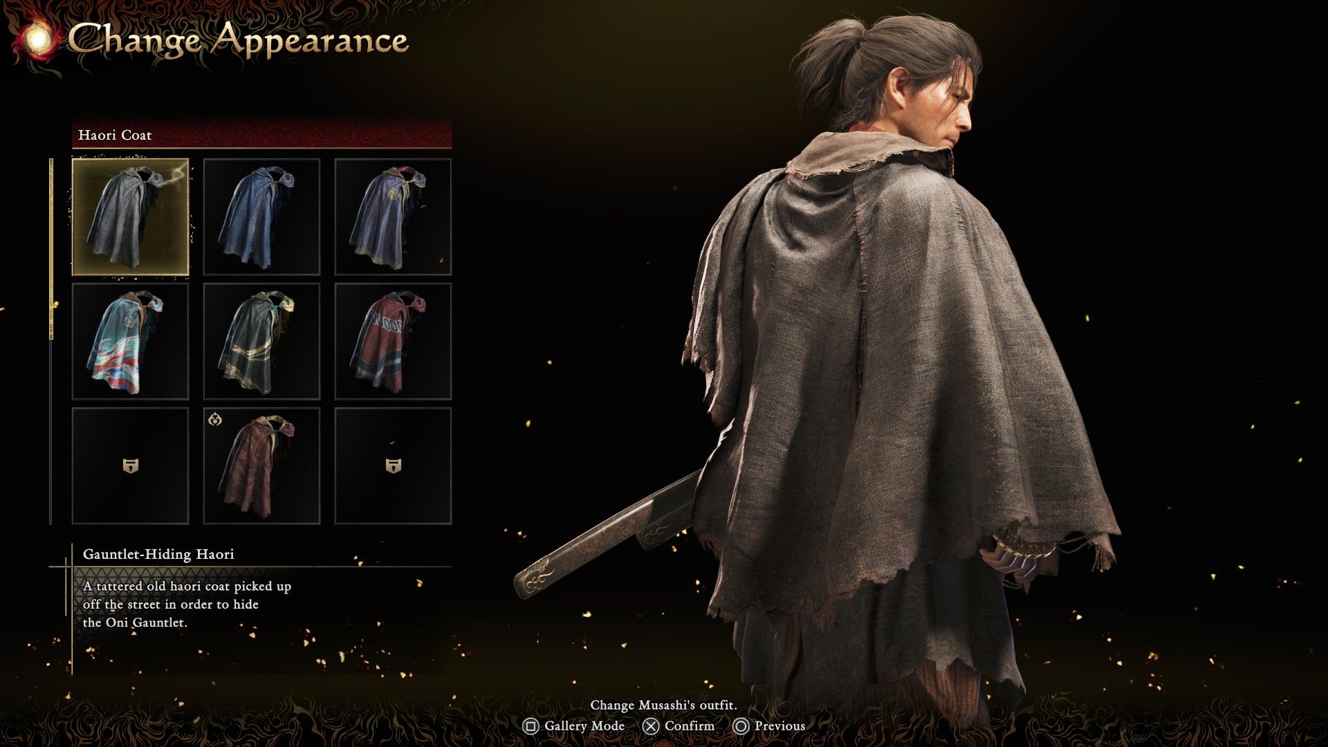 Onimusha Way of the Sword Gauntlet-Hiding Haori