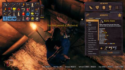 Valheim crafting Early Axes