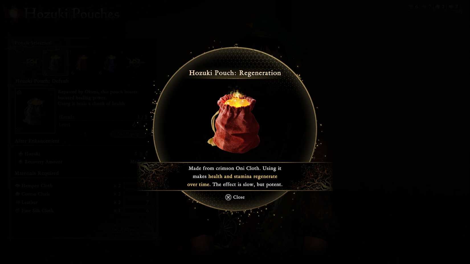 Onimusha Way of the Sword Regeneration Hozuki Pouch