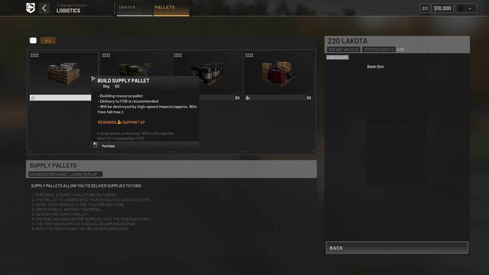 Wardogs Buying Supply Pallets