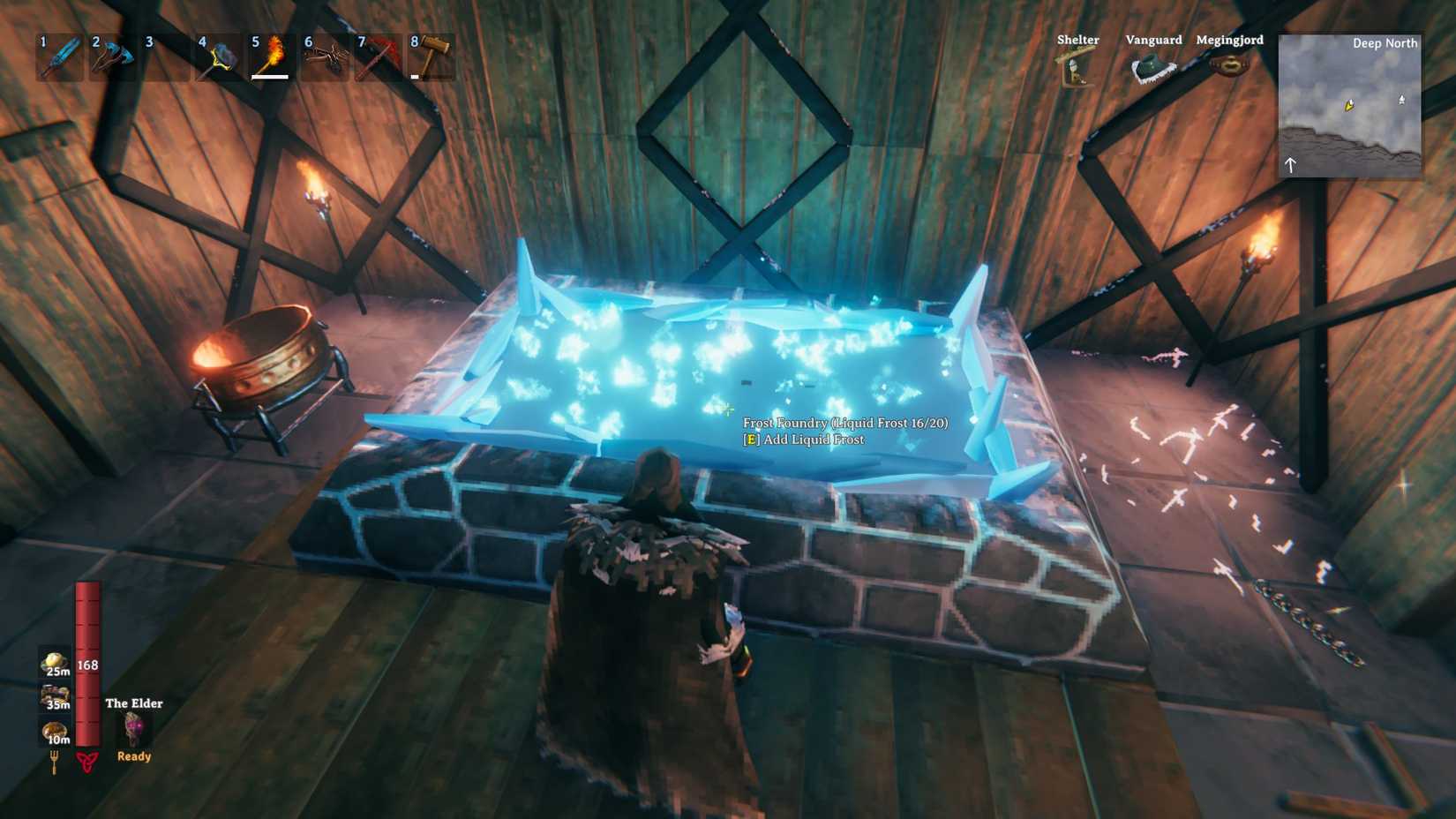 Valheim Frost Foundry in operation