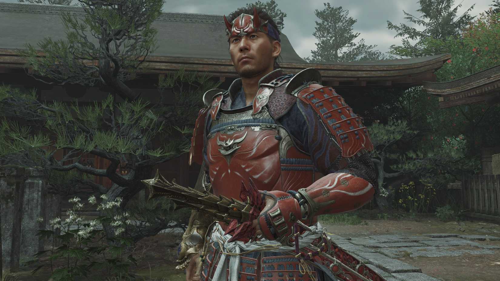 Onimusha: Way of the Sword Musashi Red Armor closeup