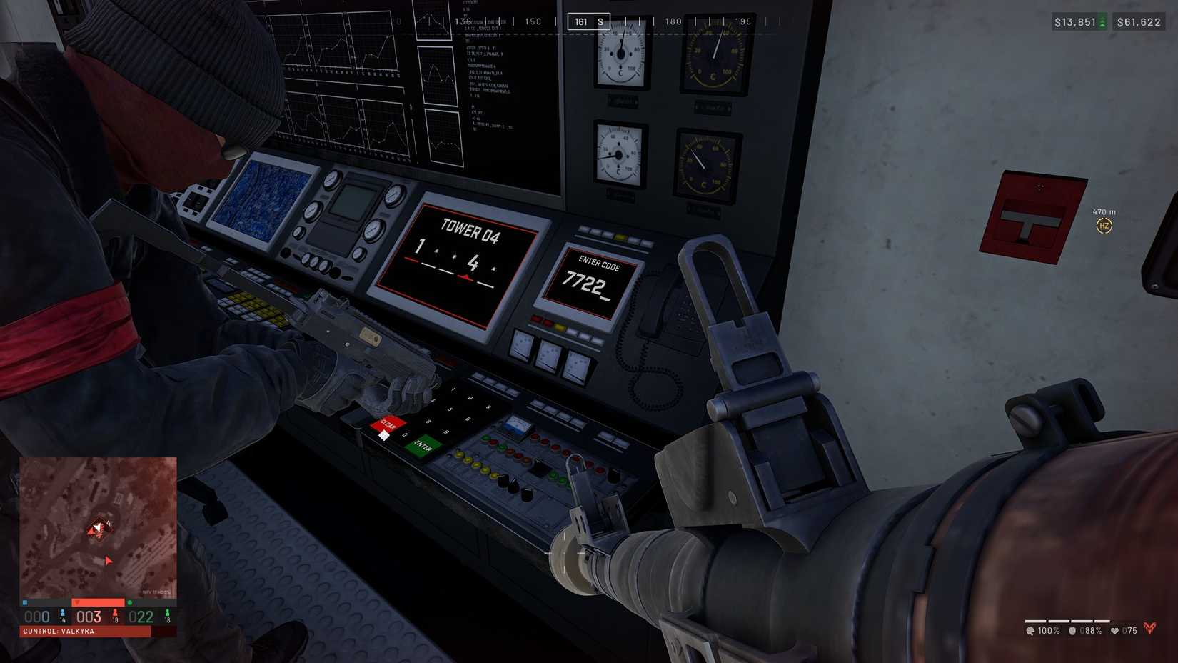 Wardogs inputting tower code