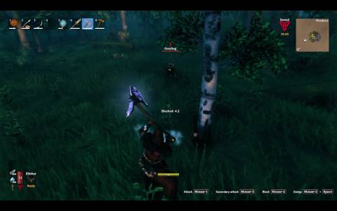 Valheim blocking an attack