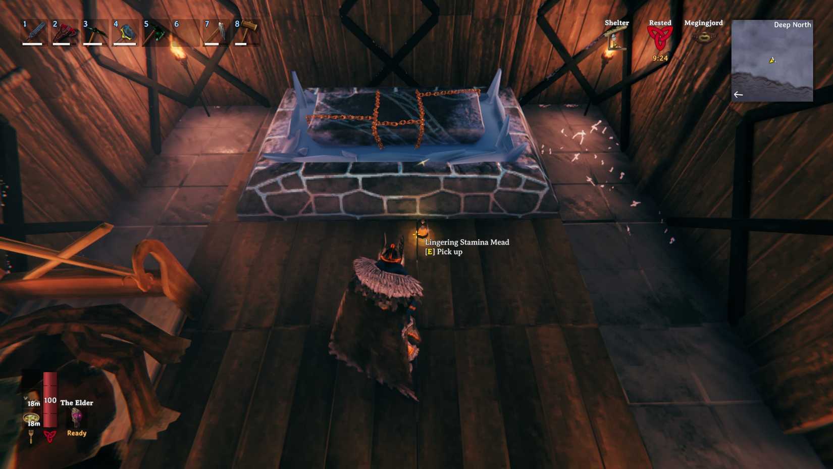 Valheim Lingering Stamina Mead on the floor