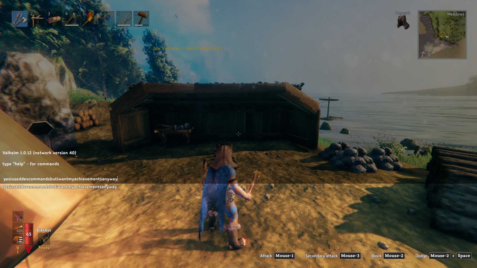 Valheim Enable Achievements with Cheats