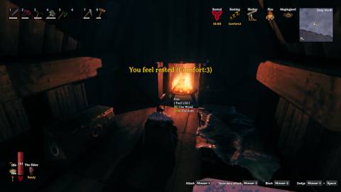 Valheim Rested buff prompt
