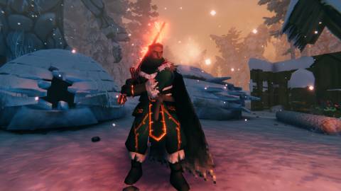 Valheim Vanguard Medium Armor with sword