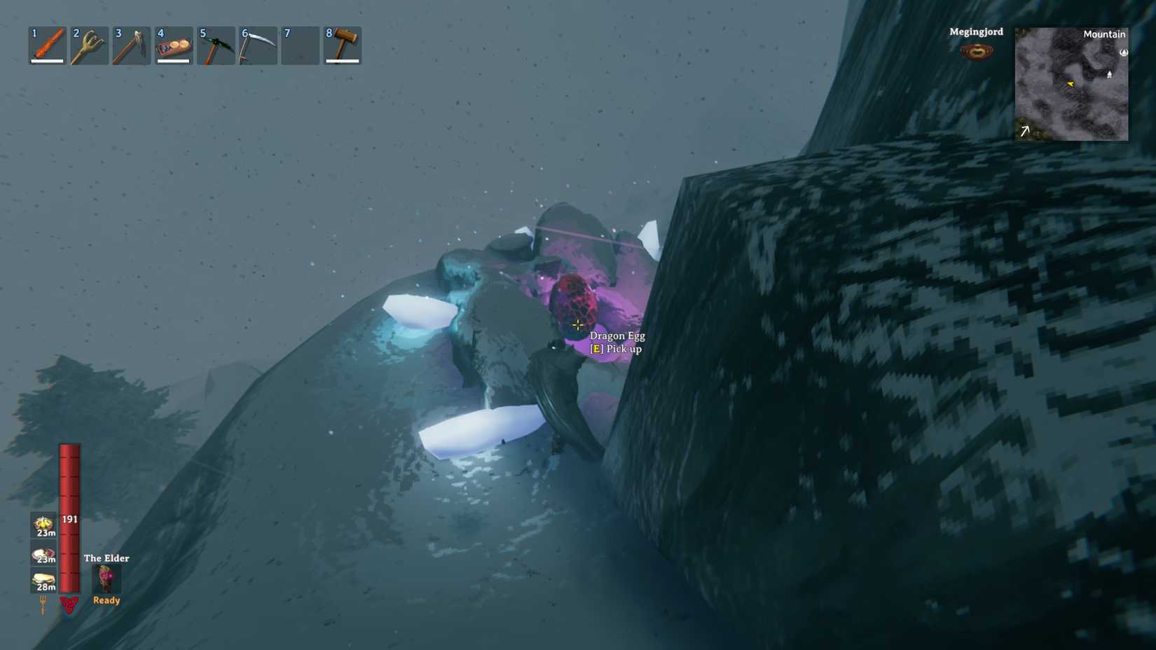 Valheim Dragon Egg on mountain