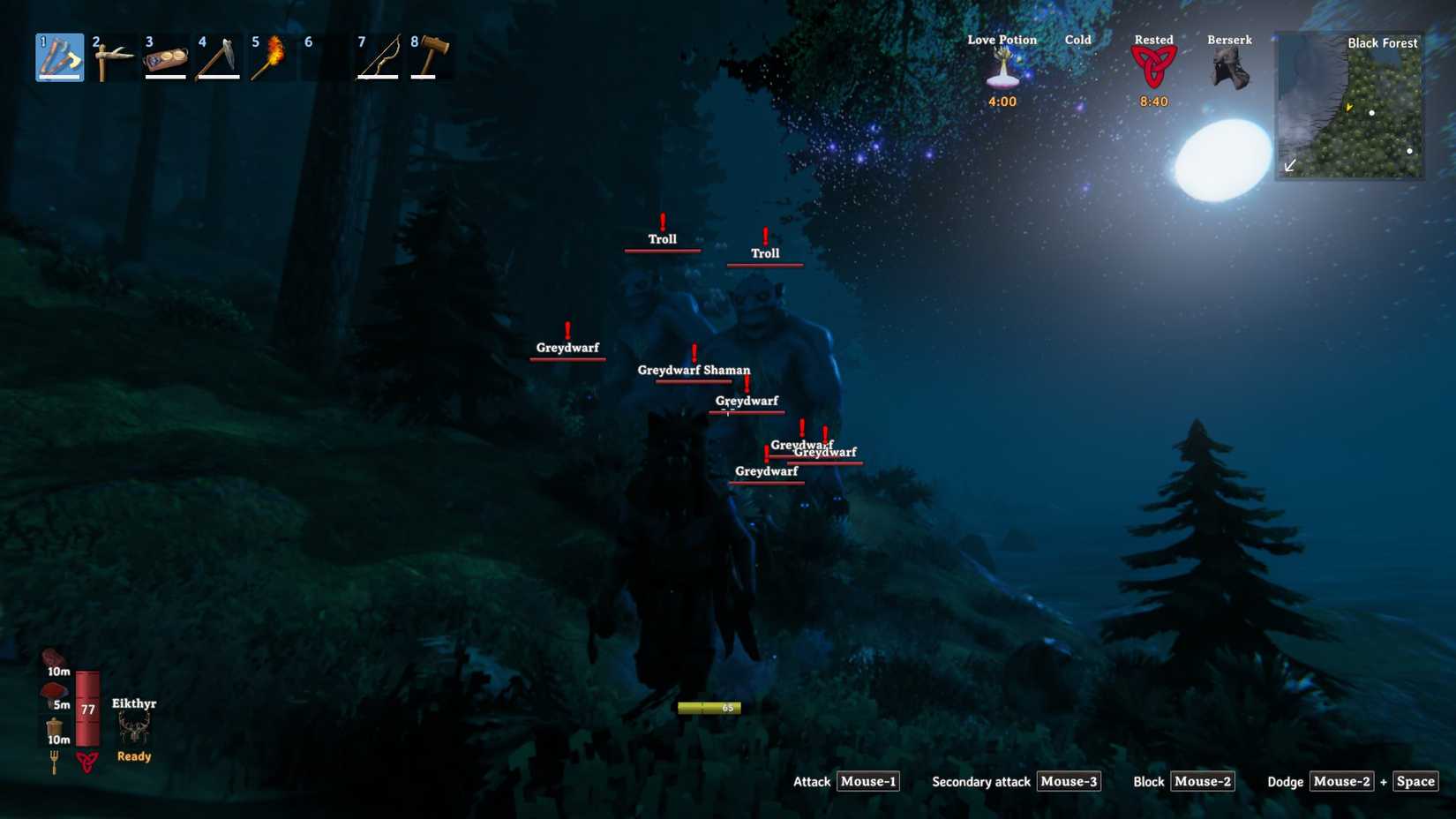 Valheim Troll Potion effect