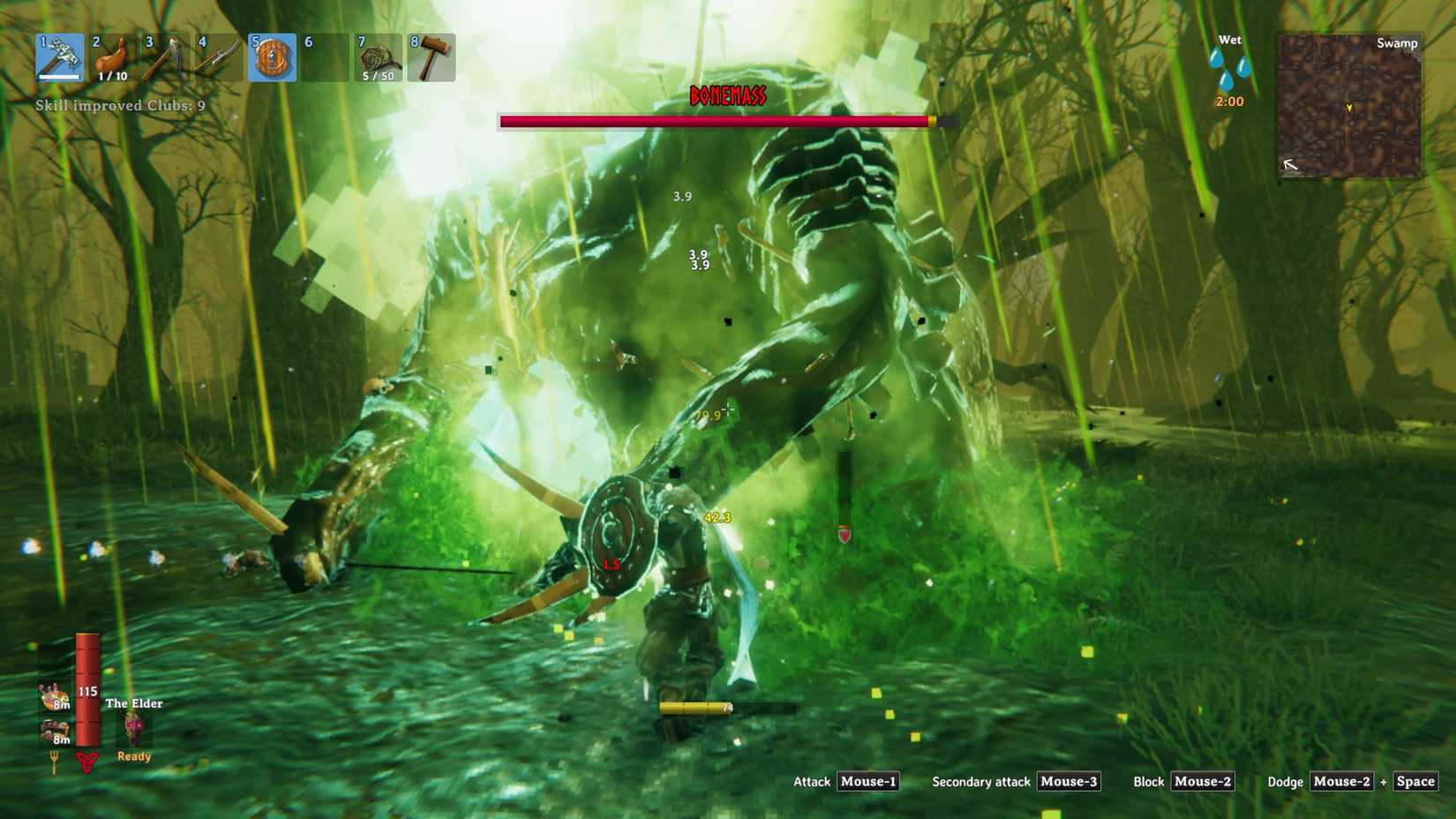 Valheim Fighting Bonemass