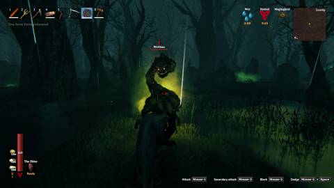 Valheim fighting a Writhan