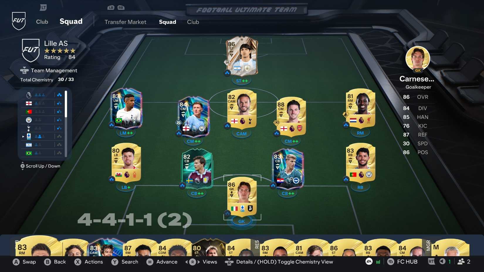 4-4-1-1 Formation - FC 27