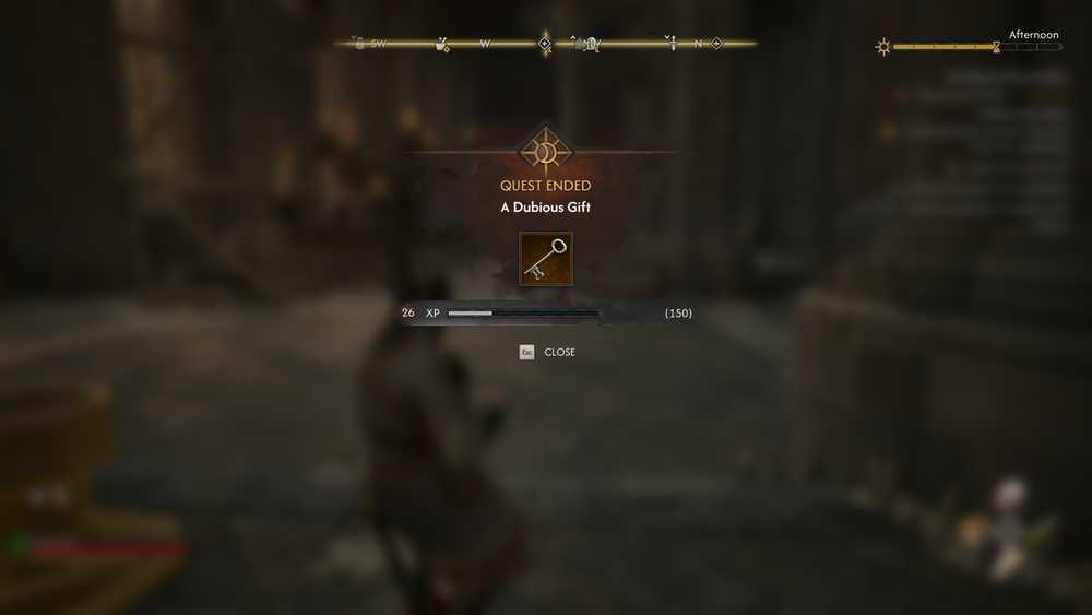 Recompensa da miss&atilde;o Um Presente Duvidoso em The Blood of Dawnwalker