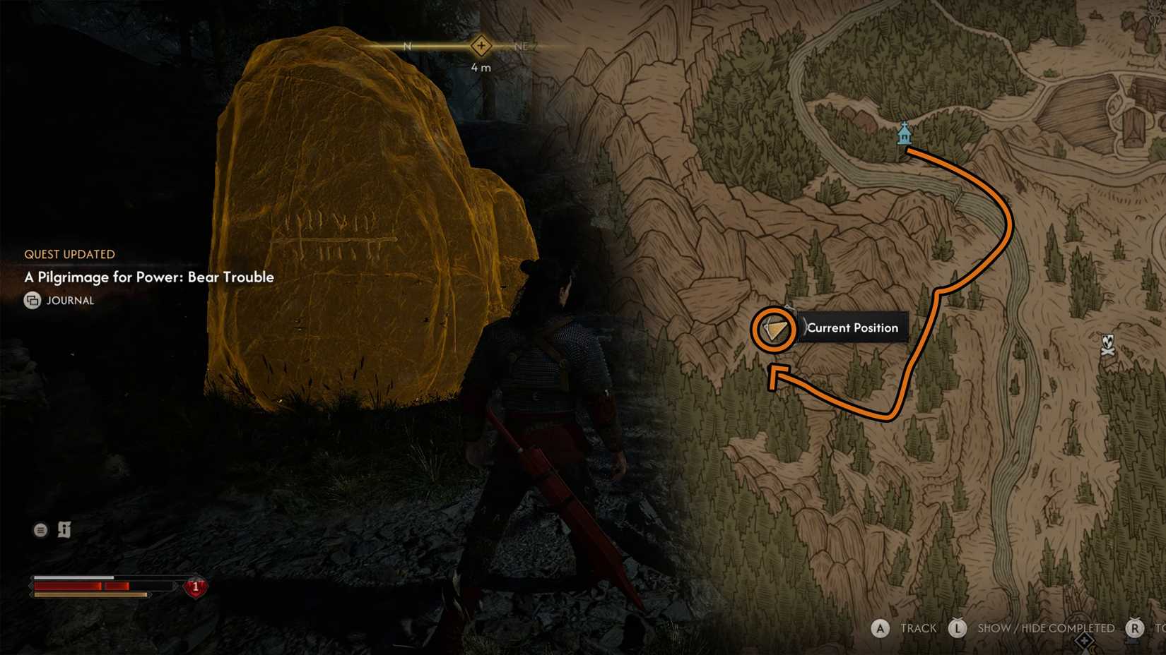 A Pilgrimage For Power Bear Trouble Location (Sacred Stone Location 1)