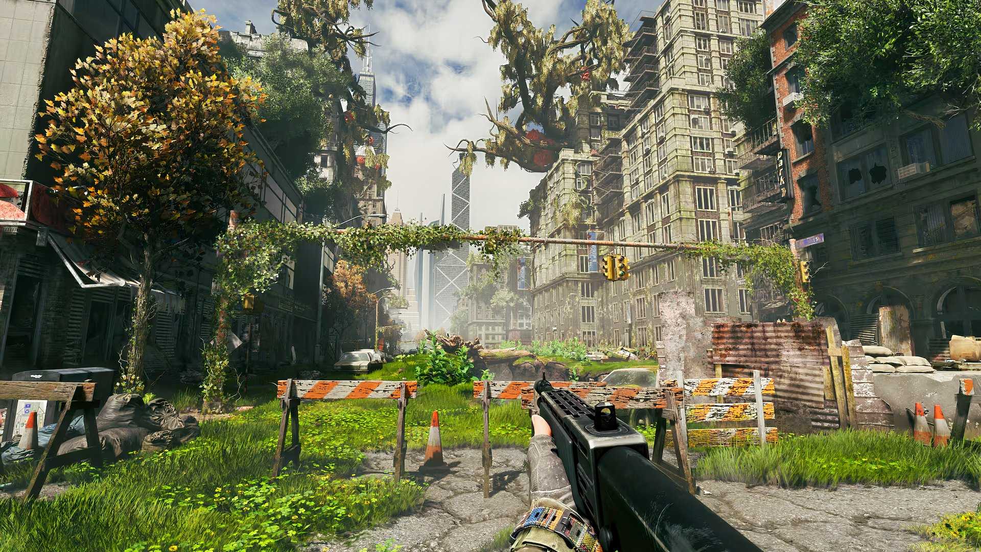 city ruins in active matter.