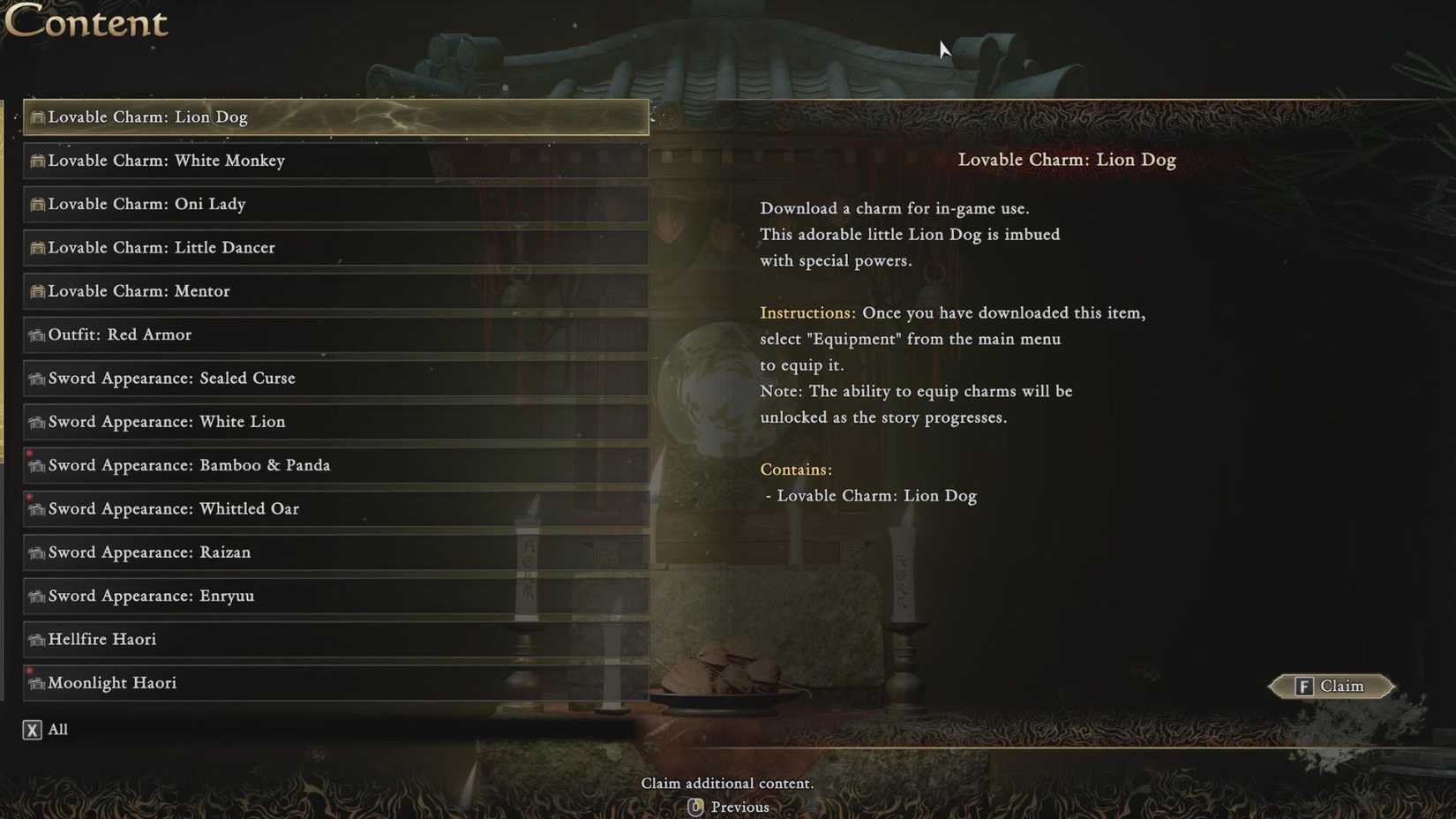 Additional Content in Onimusha Way of the Sword