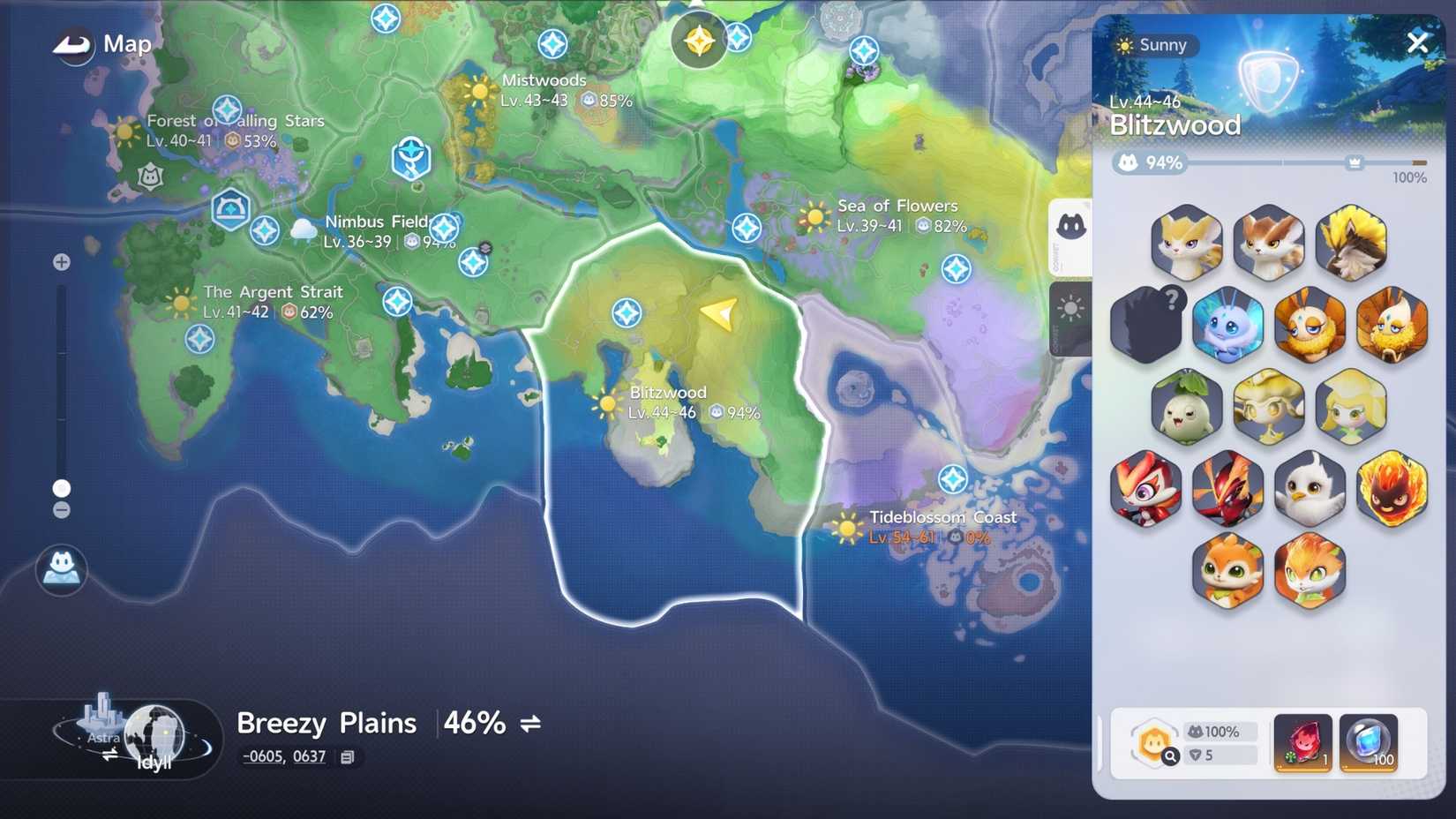 all aniimo in blitzwood