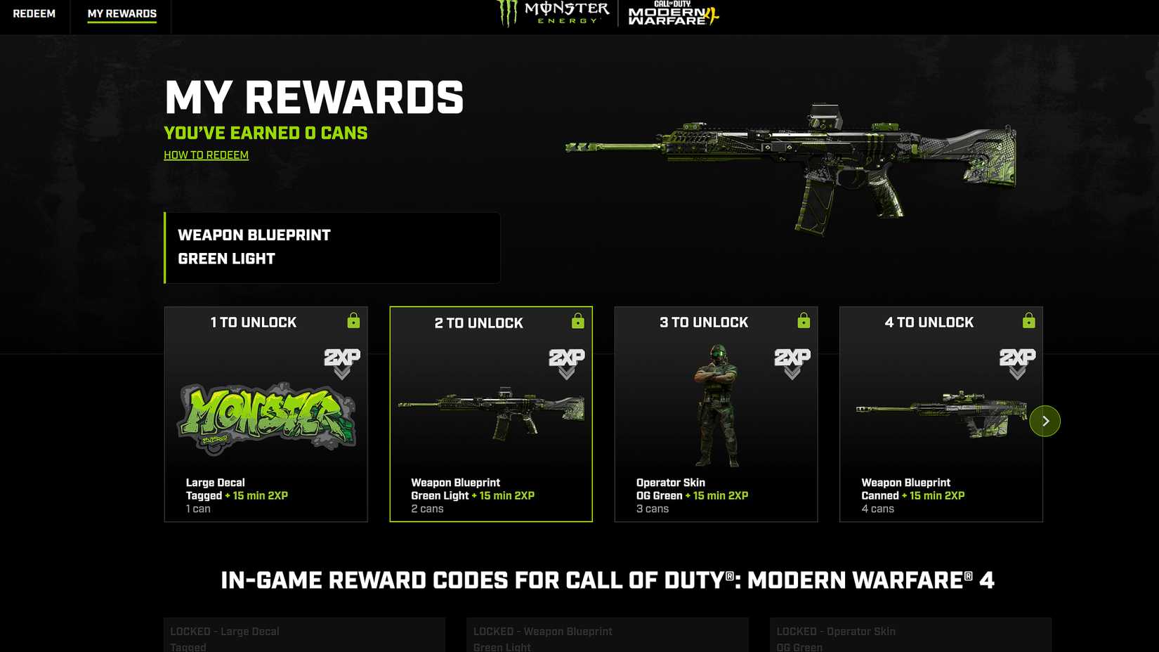 All COD Modern Warfare 4 x Monster Energy Rewards - 1
